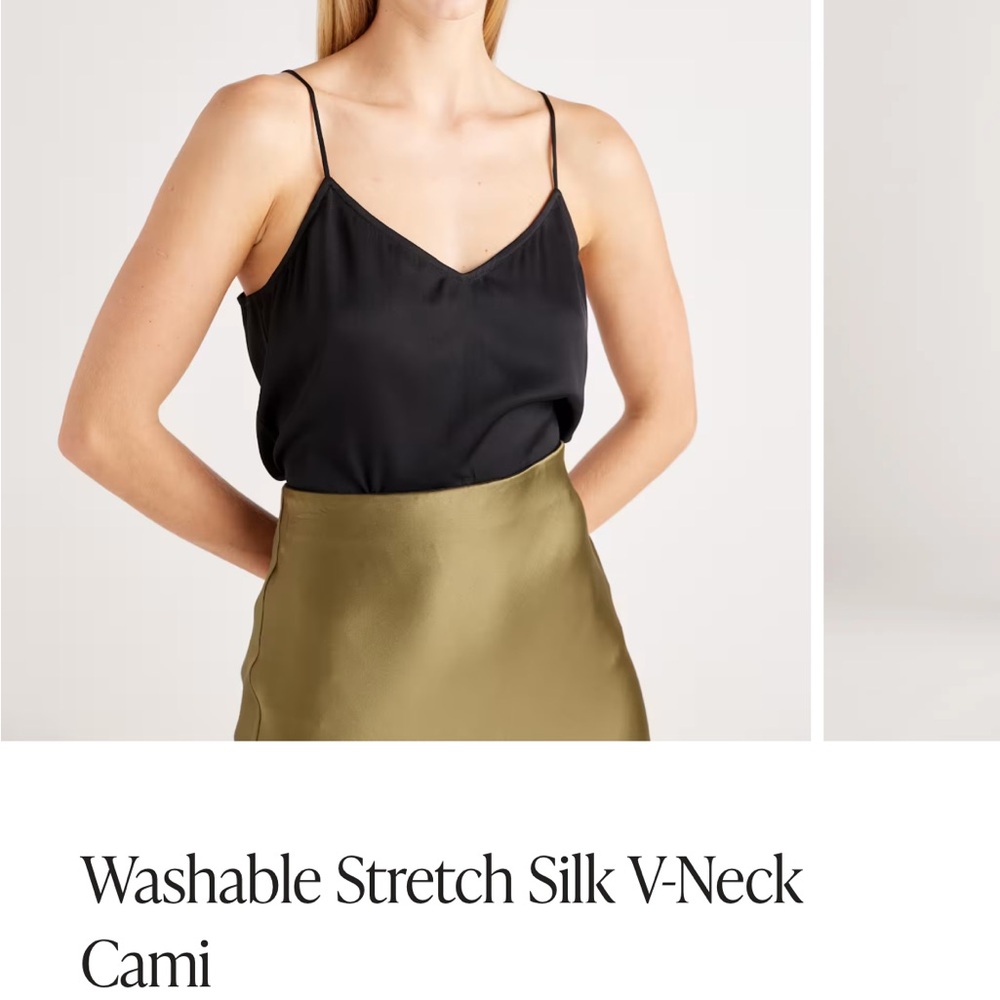 Quince walked silk camisole size small grey